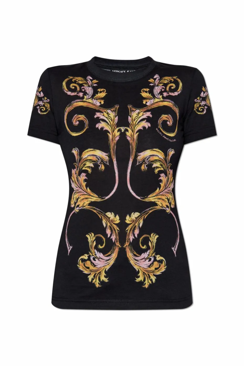 Versace Jeans Couture CZARNY T-shirt z nadrukiem `Barocco`