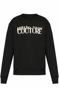 Versace Jeans Couture CZARNY Bluza z nadrukowanym logo