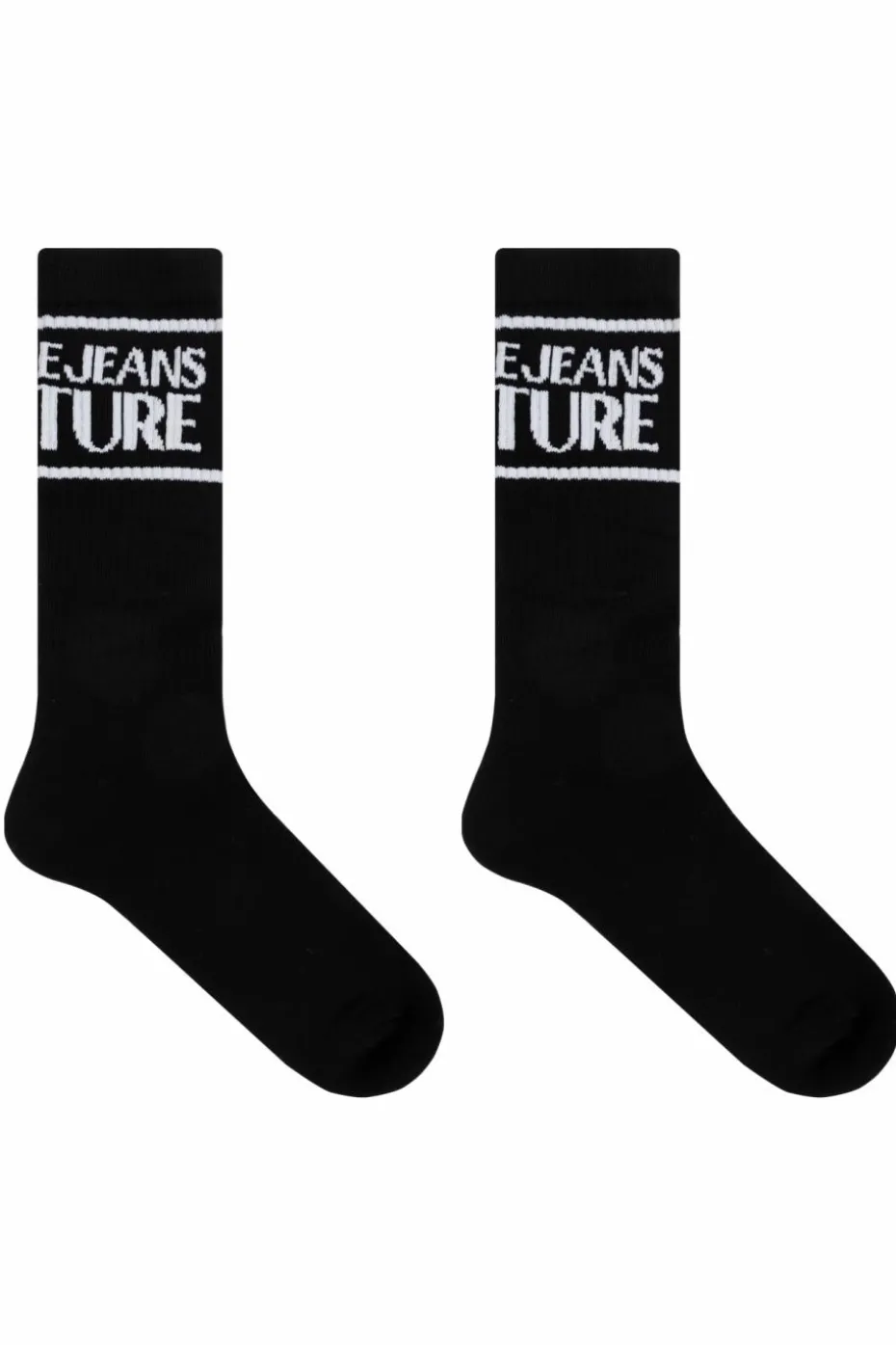 Versace Jeans Couture CZARNY Bawełniane skarpety z logo