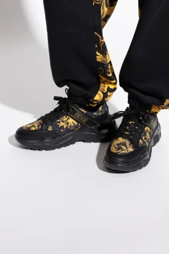 Versace Jeans Couture CZARNY Buty sportowe z nadrukiem `Barocco`