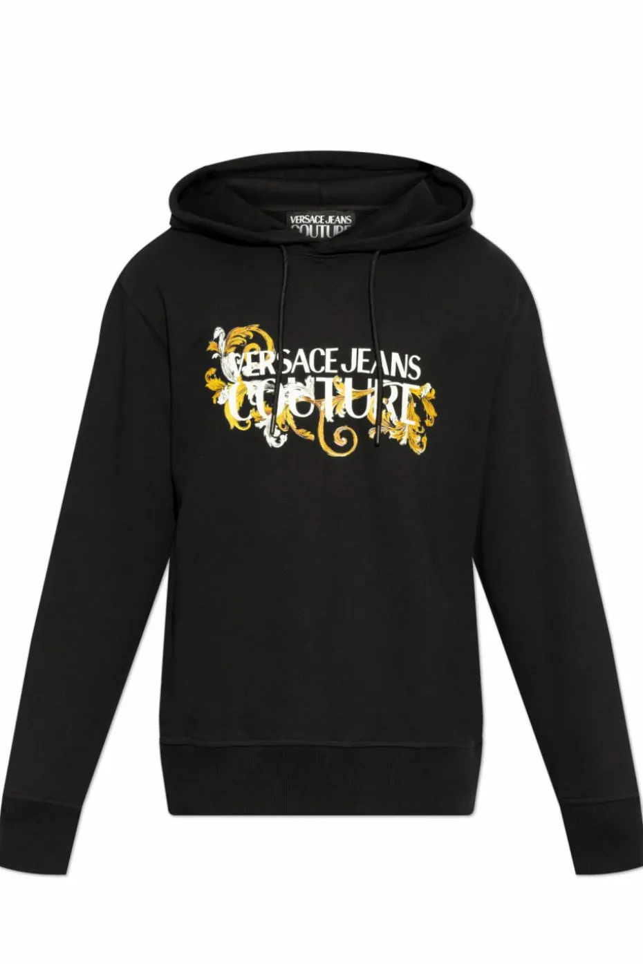 Versace Jeans Couture CZARNY Bluza z kapturem