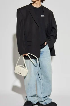 Versace Jeans Couture CZARNY T-shirt z nadrukiem