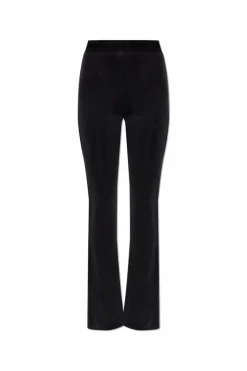 Versace Jeans Couture CZARNY Spodnie z rozszerzanymi nogawkami