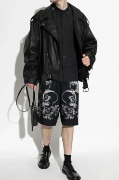 Versace Jeans Couture CZARNY Szorty z nadrukiem `barocco`