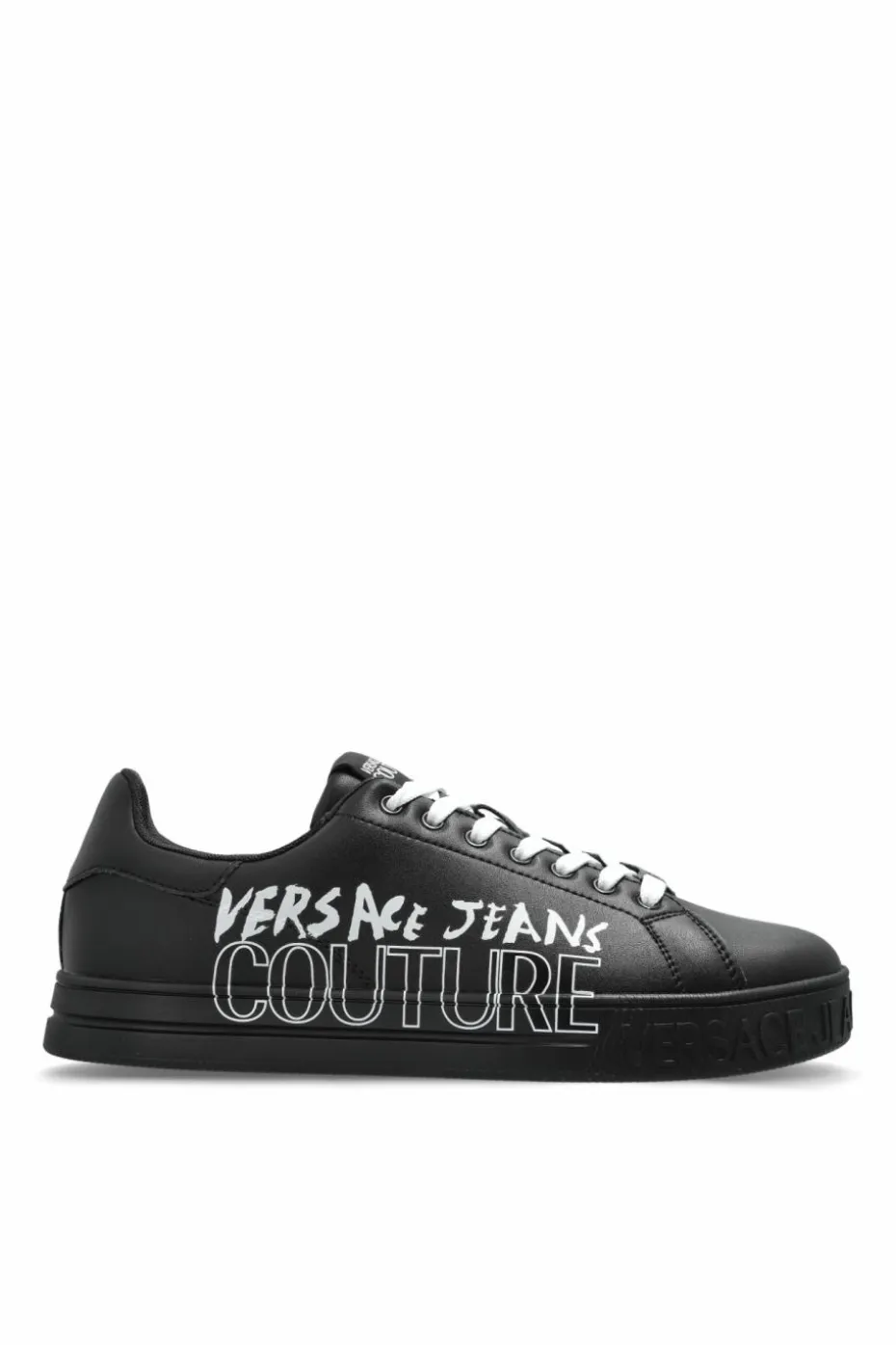 Versace Jeans Couture CZARNY Buty sportowe z nadrukowanym logo