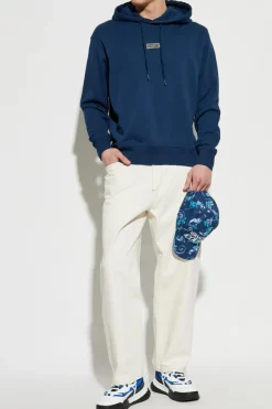 Versace Jeans Couture GRANATOWY Buza z kapturem