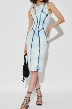 Versace Jeans Couture jasnoniebieski Jeansowa sukienka o ołówkowym kroju