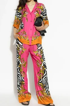 Versace Jeans Couture MULTIKOLOR Spodnie o luźnym kroju