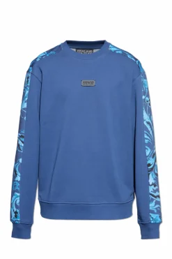 Versace Jeans Couture NIEBIESKI Bluza z nadrukiem `Barocco`