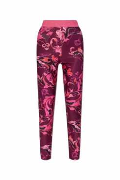 Versace Jeans Couture RÓŻOWY Leginsy z nadrukiem `Barocco`