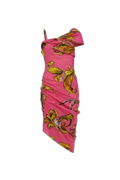 Versace Jeans Couture RÓŻOWY Sukienka z nadrukiem `Barocco`