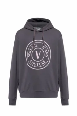 Versace Jeans Couture SZARY Bluza z kapturem