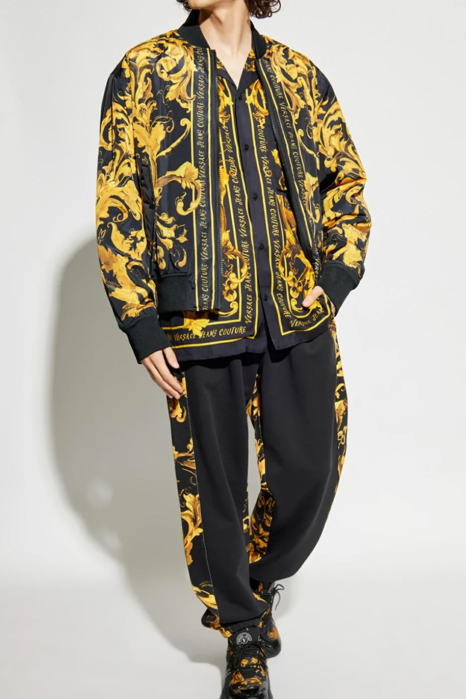 Versace Jeans Couture ŻÓŁTY Kurtka typu `bomber`