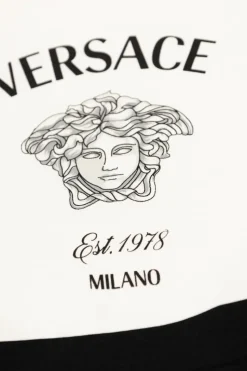 Versace Kids BIAŁY Rozkloszowana sukienka