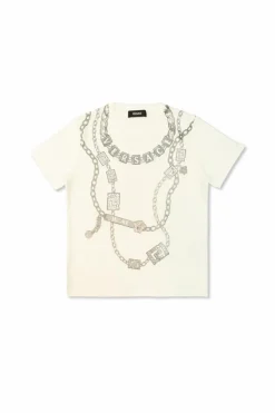 Versace Kids BIAŁY T-shirt z nadrukiem