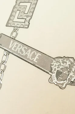 Versace Kids BIAŁY T-shirt z nadrukiem
