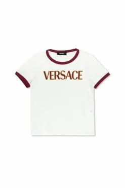 Versace Kids BIAŁY T-shirt z logo