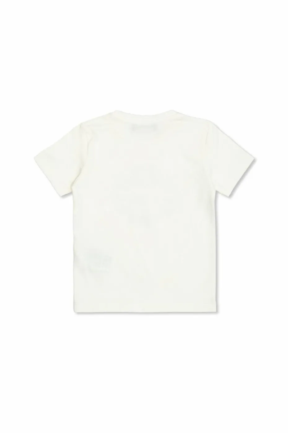 Versace Kids BIAŁY T-shirt z połyskującym nadrukiem