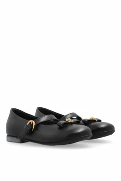 Versace Kids CZARNY Skórzane baleriny
