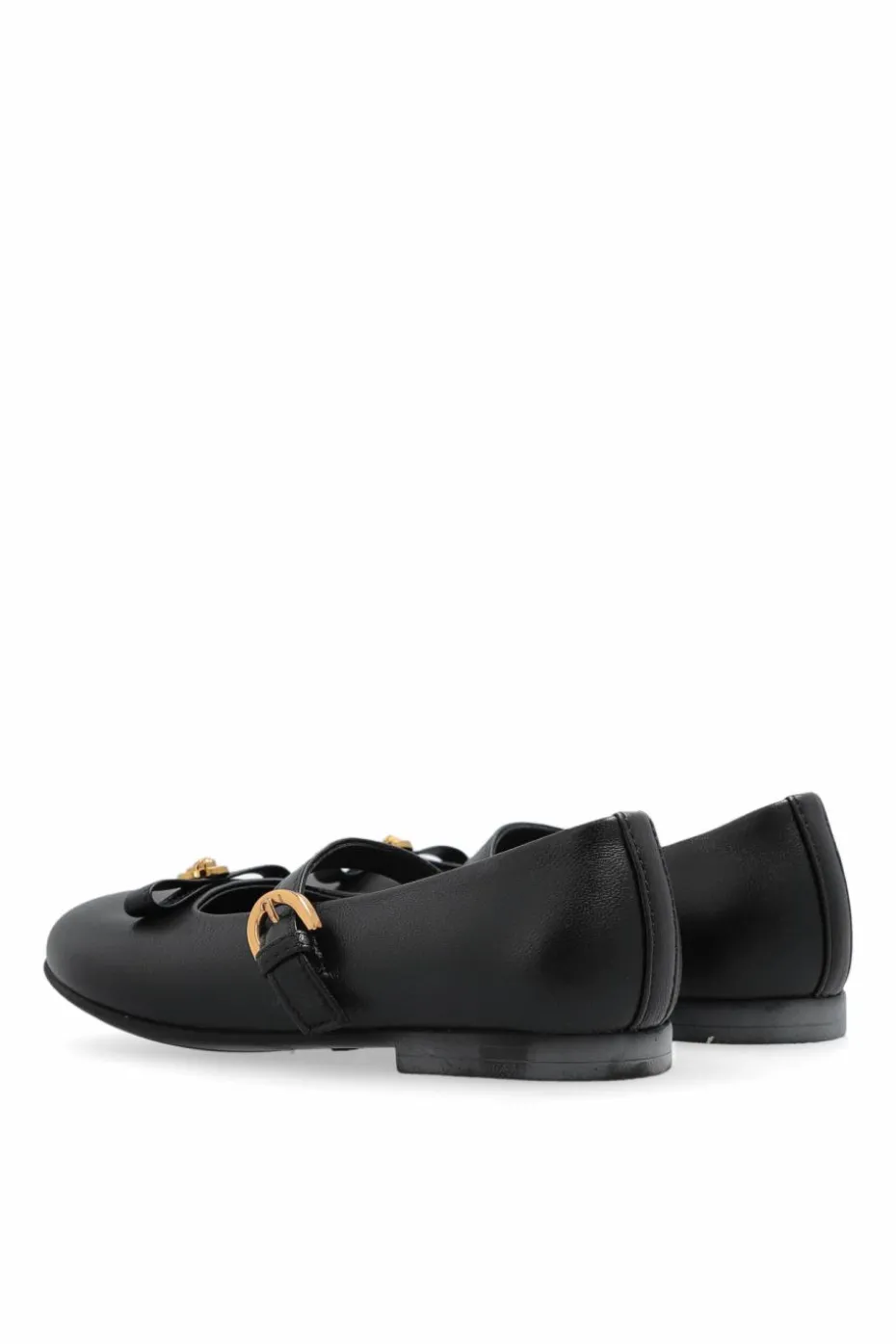 Versace Kids CZARNY Skórzane baleriny