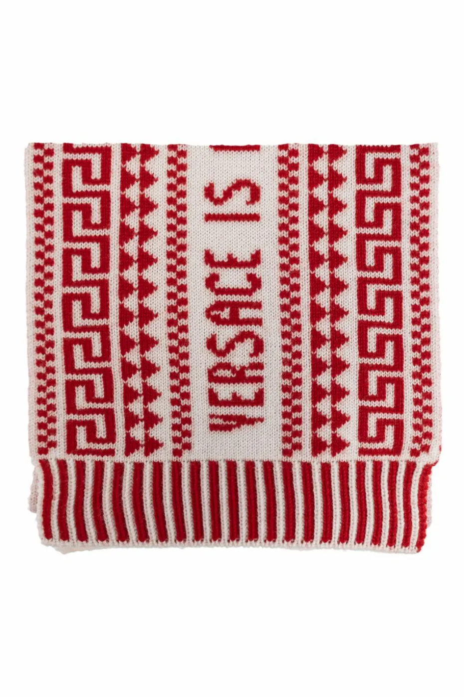 Versace Kids CZERWONY Wełniany szal
