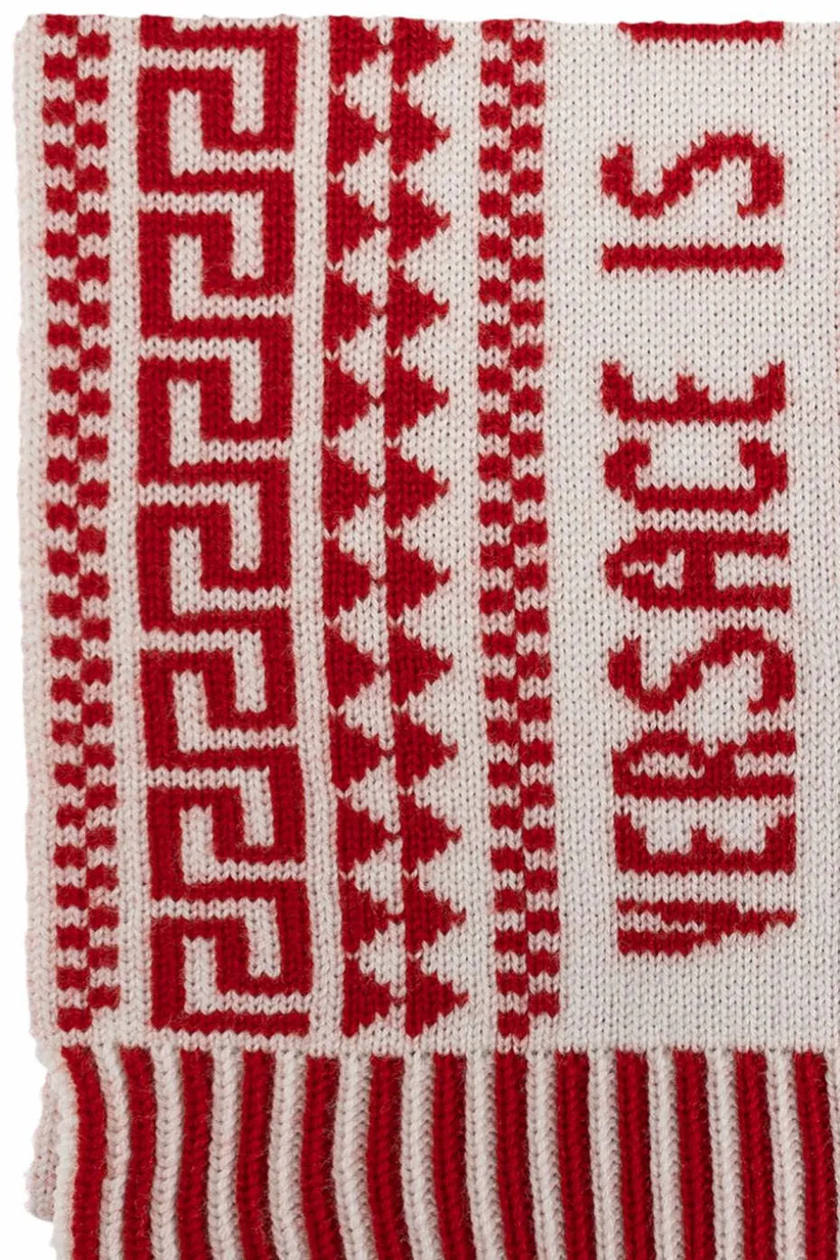 Versace Kids CZERWONY Wełniany szal