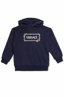 Versace Kids GRANATOWY Bluza z kapturem
