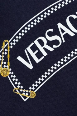Versace Kids GRANATOWY Bluza z kapturem