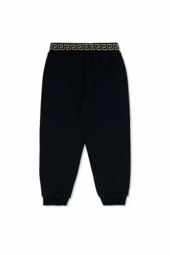 Versace Kids GRANATOWY Dresowe spodnie z lampasami