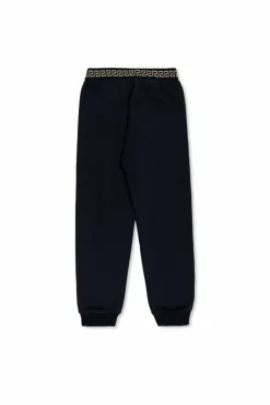 Versace Kids GRANATOWY Dresowe spodnie z lampasami