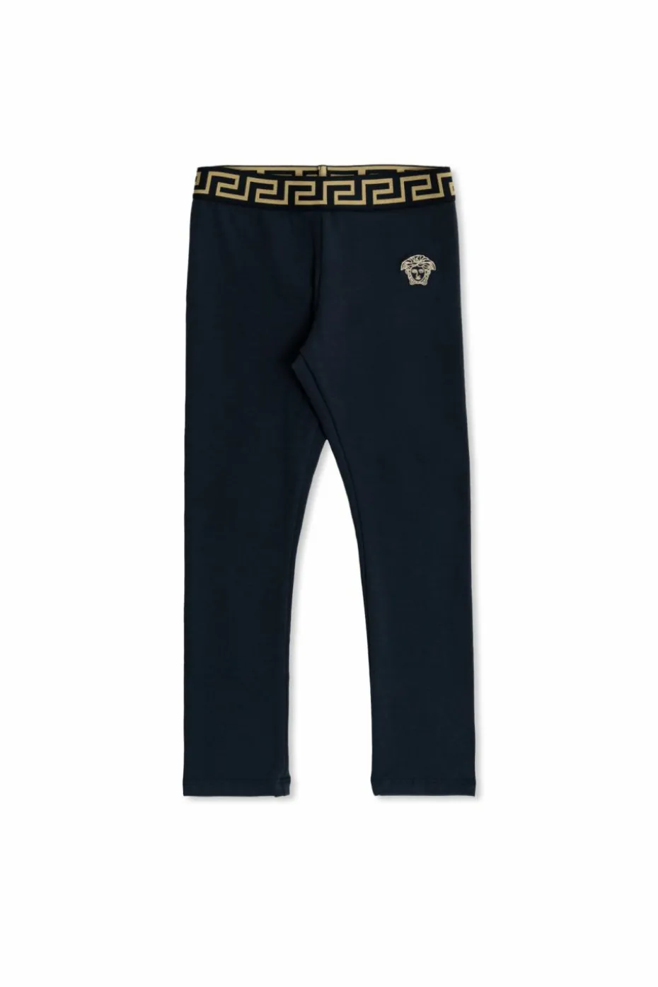Versace Kids GRANATOWY Legginsy z logo
