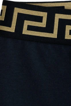 Versace Kids GRANATOWY Legginsy z logo