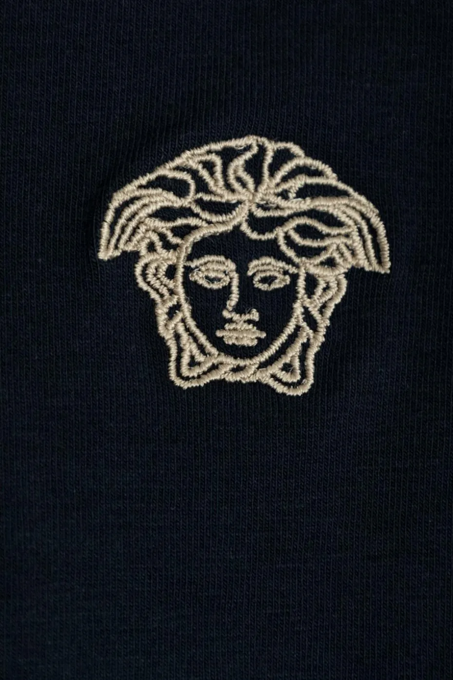Versace Kids GRANATOWY Legginsy z logo