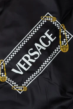 Versace Kids GRANATOWY Ocieplana kurtka z kapturem