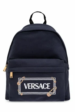 Versace Kids GRANATOWY Plecak z logo