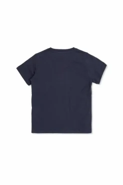 Versace Kids GRANATOWY T-shirt z logo