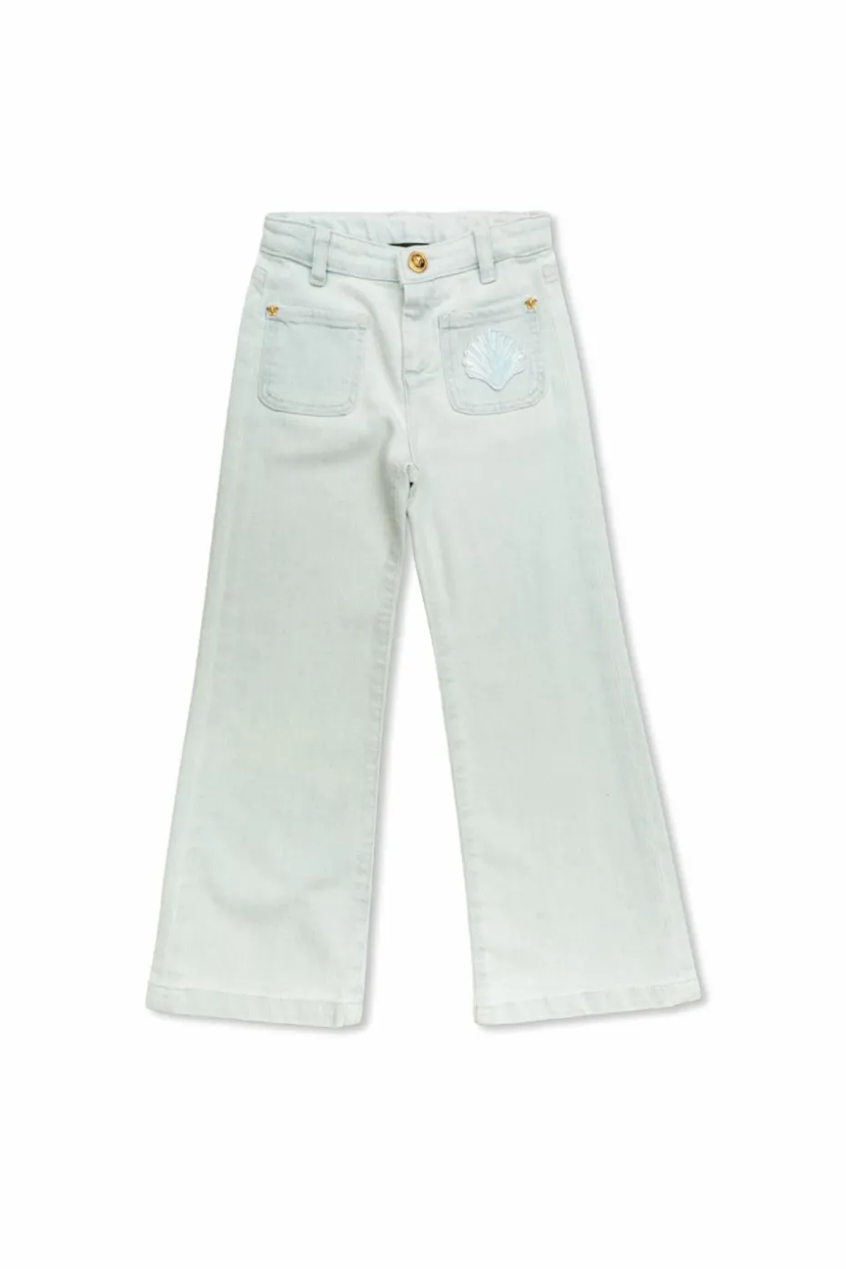 Versace Kids jasnoniebieski Jeansy z rozszerzanymi nogawkami
