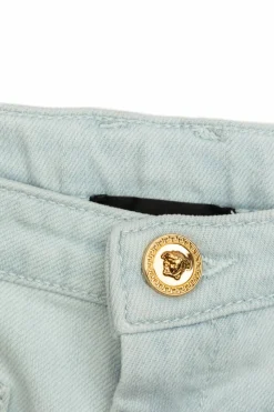 Versace Kids jasnoniebieski Jeansy z rozszerzanymi nogawkami