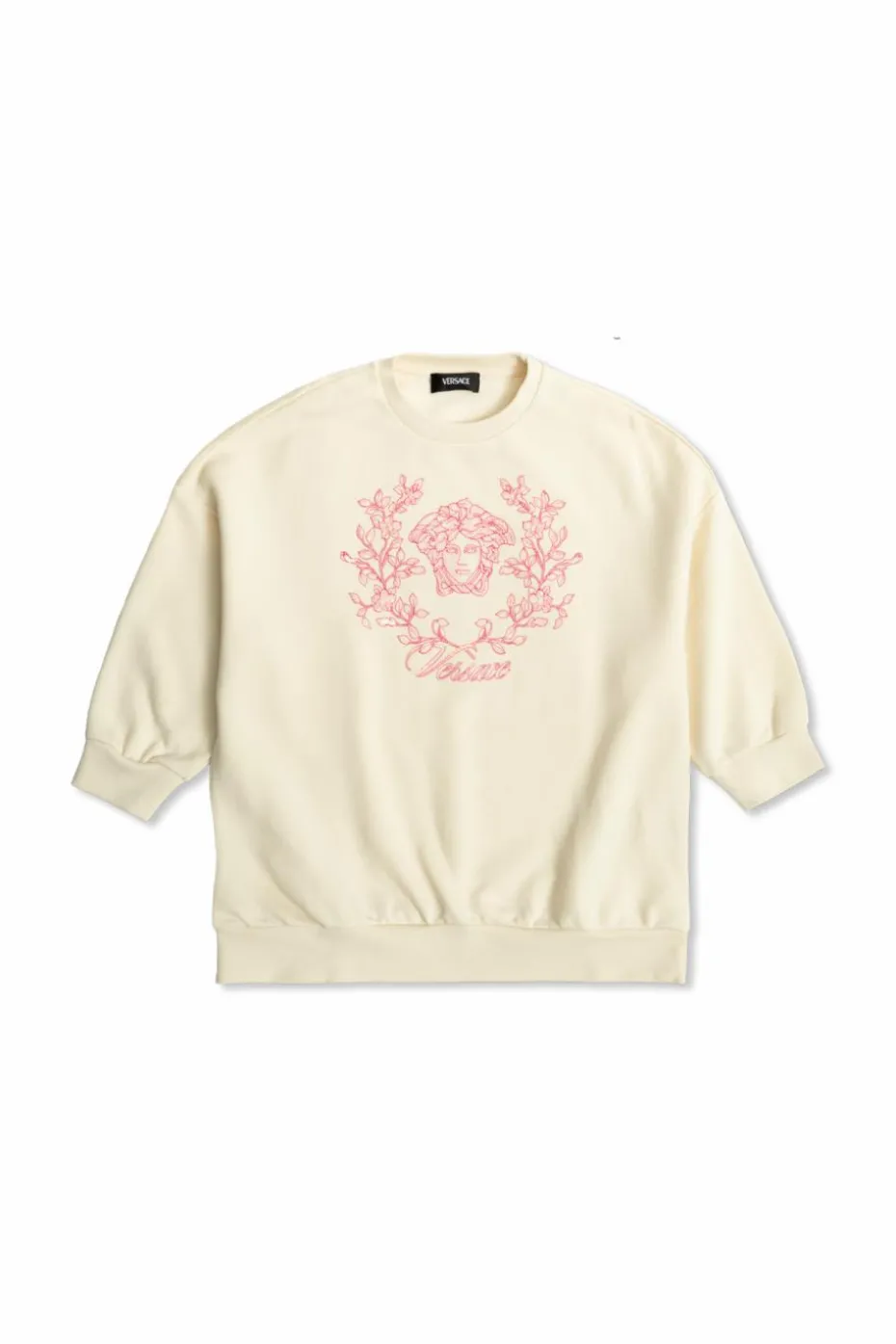 Versace Kids kremowy Bluza z nadrukiem charakterystycznej głowy Meduzy