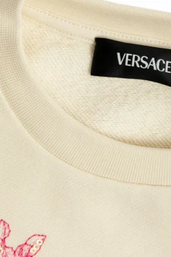 Versace Kids kremowy Bluza z nadrukiem charakterystycznej głowy Meduzy