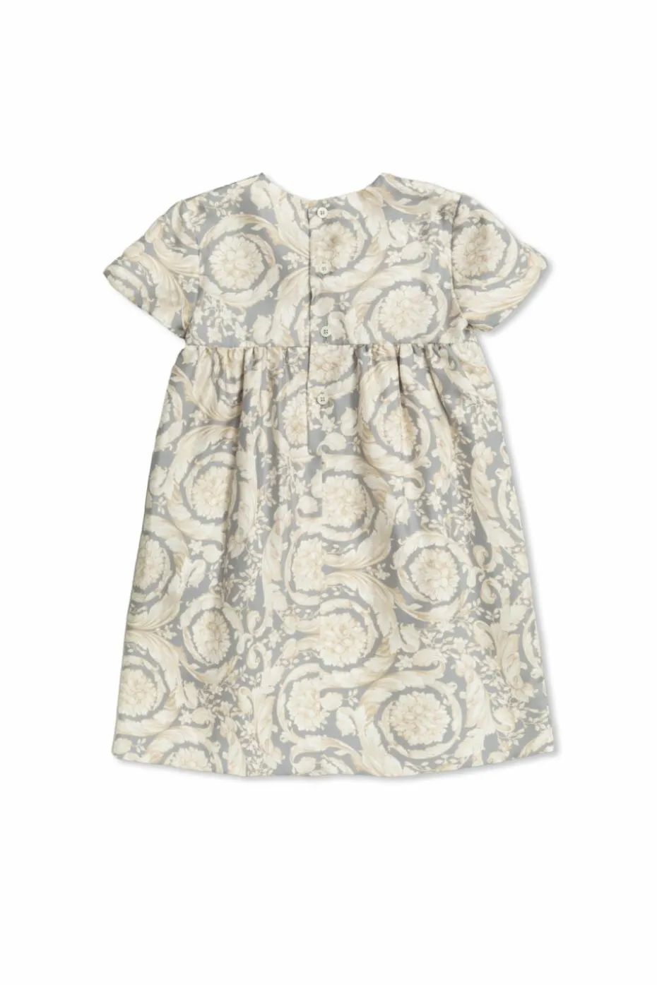 Versace Kids kremowy Jedwabna sukienka