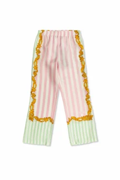 Versace Kids MULTIKOLOR Jedwabne spodnie