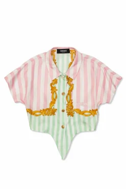 Versace Kids MULTIKOLOR Jedwabna koszula