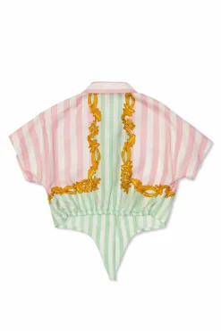 Versace Kids MULTIKOLOR Jedwabna koszula