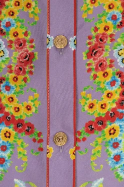 Versace Kids MULTIKOLOR Jedwabna sukienka