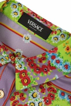 Versace Kids MULTIKOLOR Jedwabna sukienka