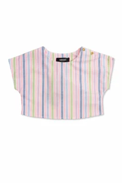Versace Kids MULTIKOLOR Krótki top ze wzorem w pasy