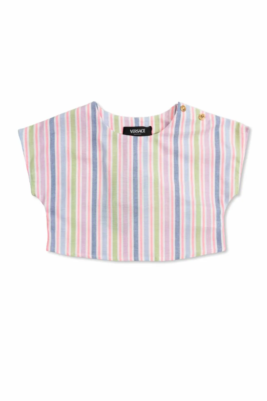 Versace Kids MULTIKOLOR Krótki top ze wzorem w pasy