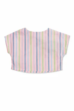 Versace Kids MULTIKOLOR Krótki top ze wzorem w pasy
