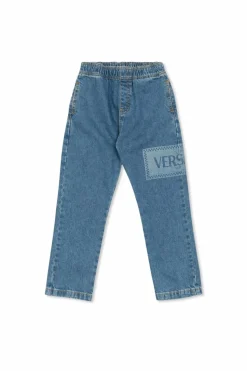 Versace Kids NIEBIESKI Jeansy z logo